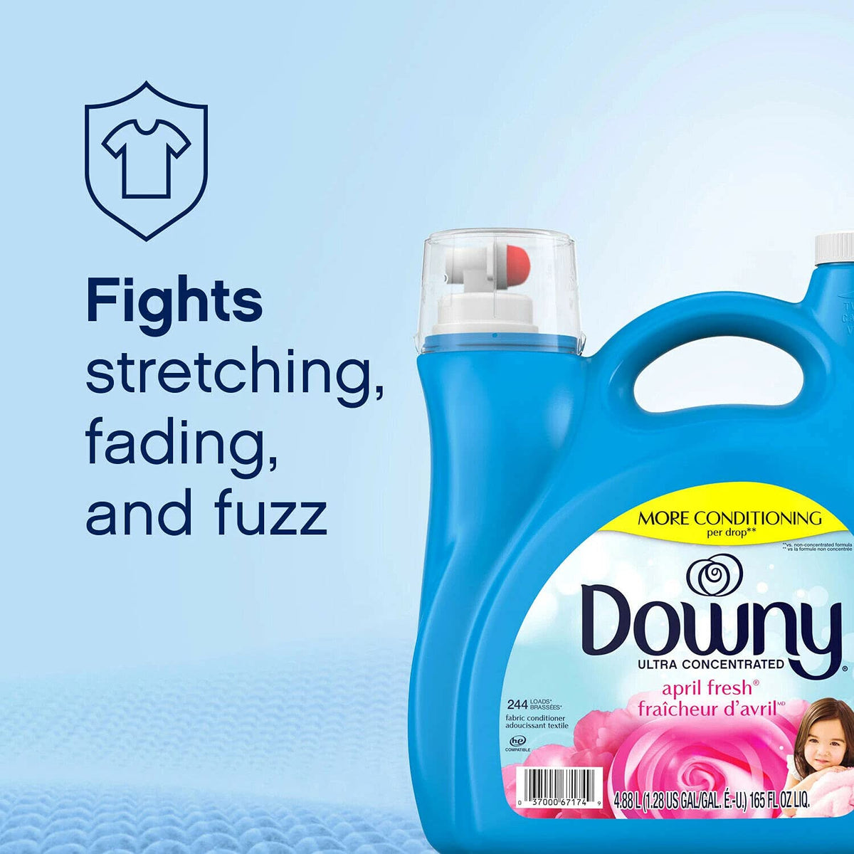 Downy Ultra Concentrated HE Fabric Softener, April Fresh, 165 FL - 244 Loads — additional product image 4