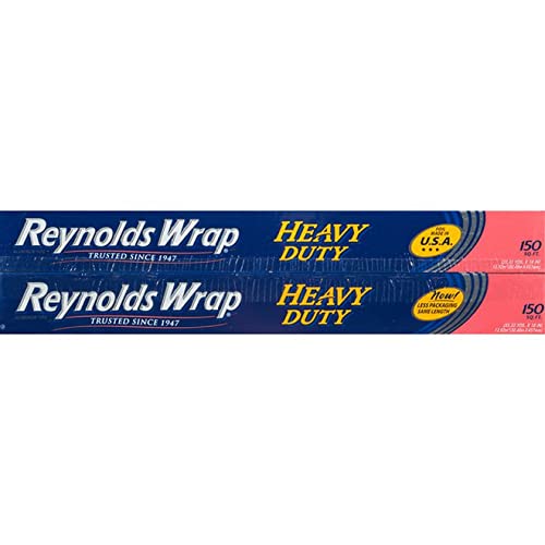 Reynolds heavy duty aluminum foil, two 150 square foot rolls