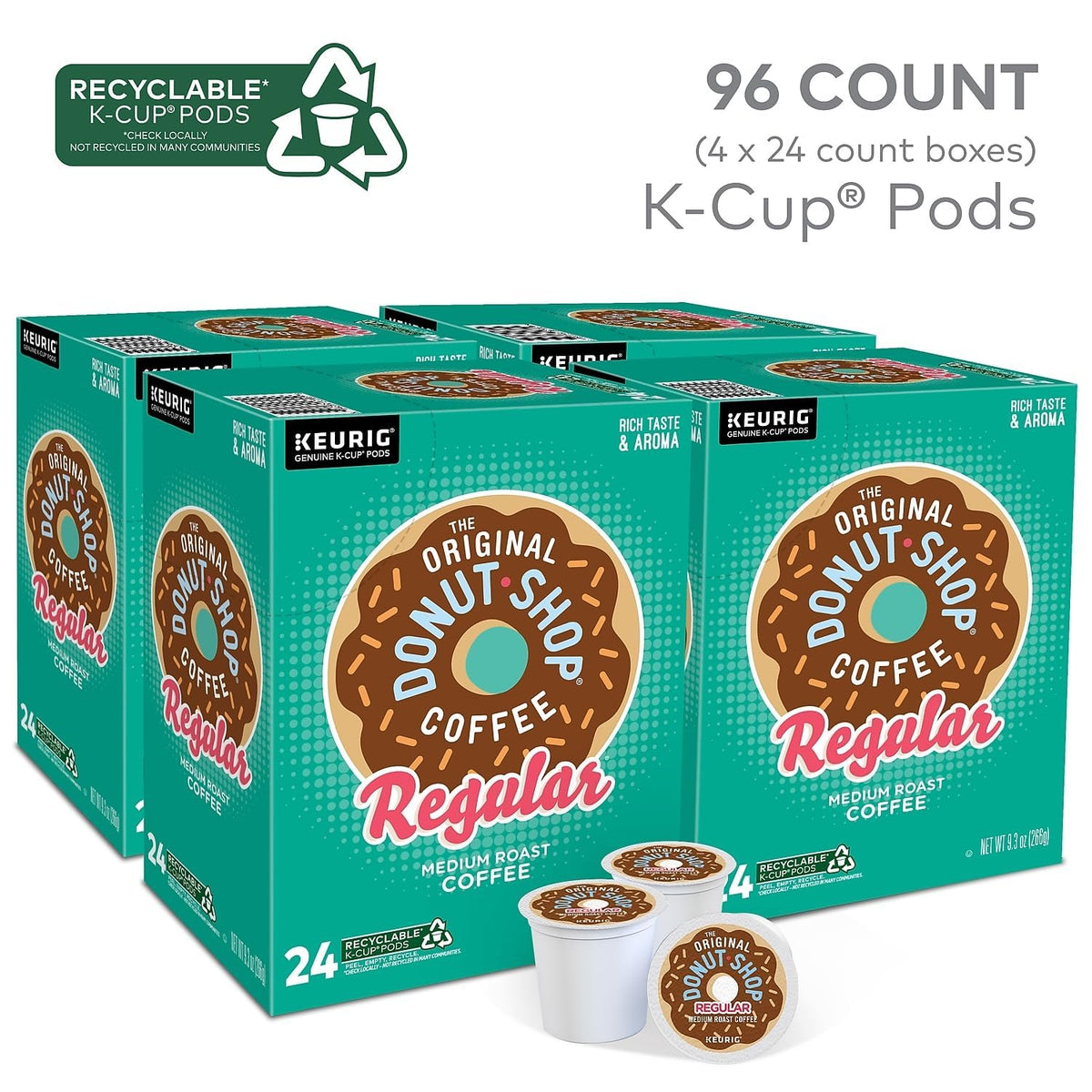 The Original Donut Shop Regular, Single-Serve Keurig K-Cup Pods, Medium Roast Coffee Pods, 80 Count — additional product