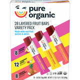 Pure Organic Layered Fruit Bars Variety Pack 28 count (Pack of 1).