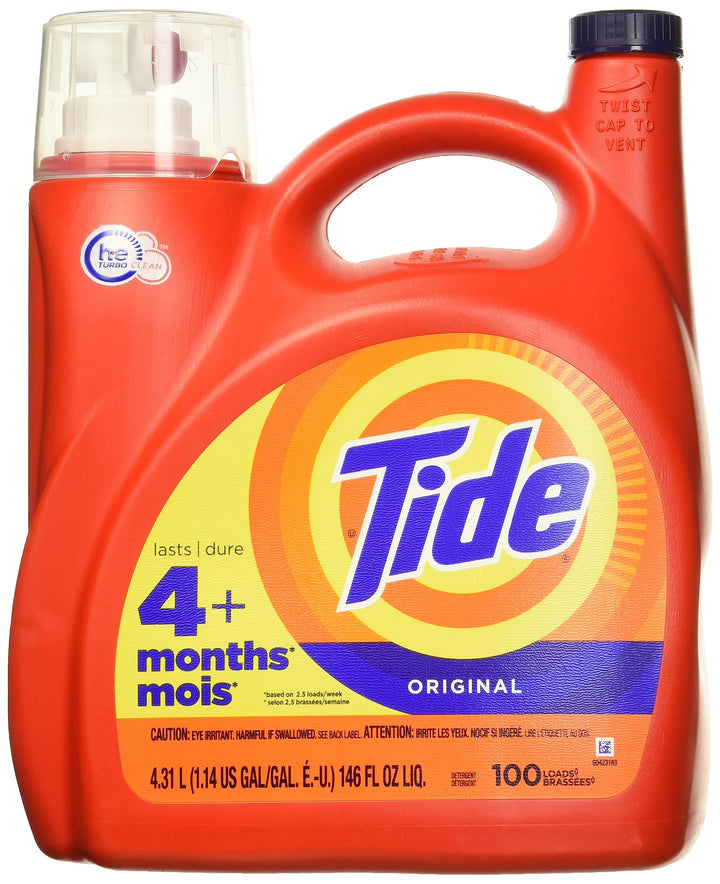 Tide He Laundry Detergent, Original Scent, 100 Loads, 146 Oz Pump Bottle