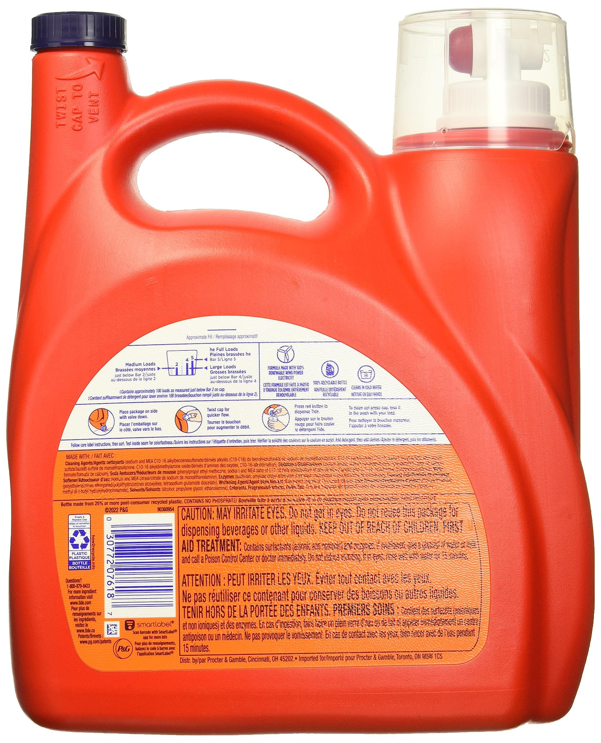 Tide He Laundry Detergent, Original Scent, 100 Loads, 146 Oz Pump Bottle — additional product image 2