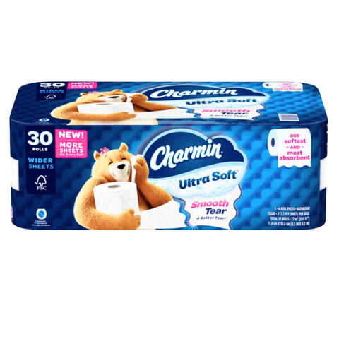 Charmin Ultra Soft Bathroom Tissue Ultra Soft 30 Jumbo Rolls