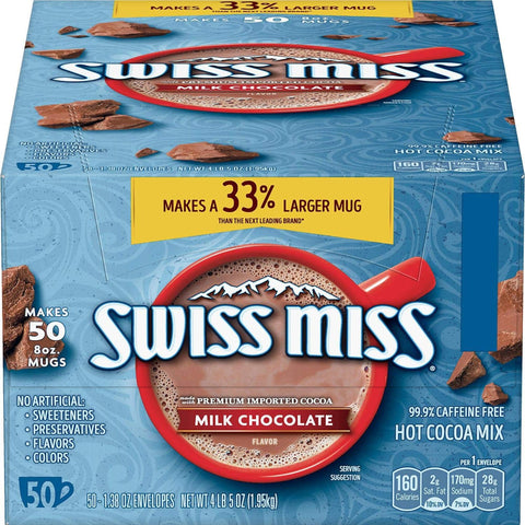 Swiss Miss Hot Cocoa Mix, Regular (SWM47491) (2 Pack 50 Packets/Box)