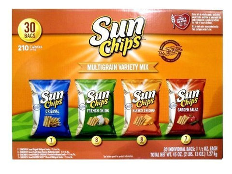 Sun Chips Multigrain Variety Mix, 30-Count Bags, 45 oz