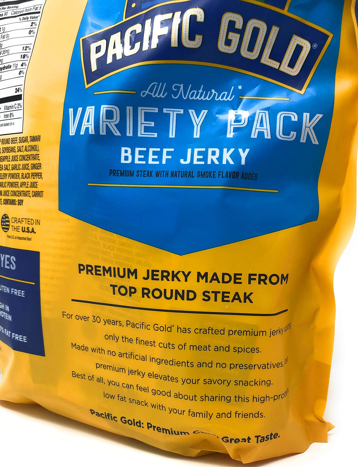 Pacific Gold Beef Jerky Original & Teriyaki, 12 Count Per Bag (2 Bags (24 Count)) — additional product image 4