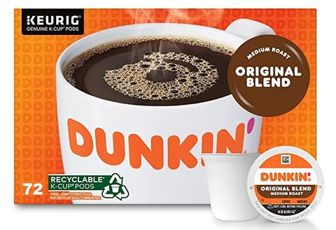 Dunkin' Original Blend, Medium Roast Coffee K Cups - 72 Count