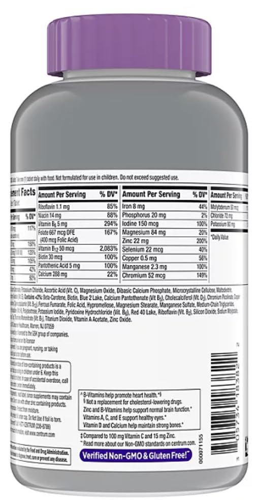 Centrum Silver Women 50 Plus, 275 Tablets per Bottle, with Higher Levels of Vitamin C & Zinc — additional product image 2