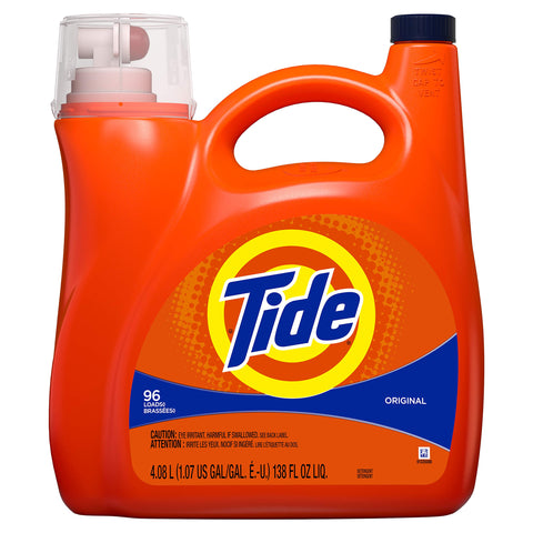Tide Liquid Laundry Detergent, Original, 96 Loads 138 Fl Oz