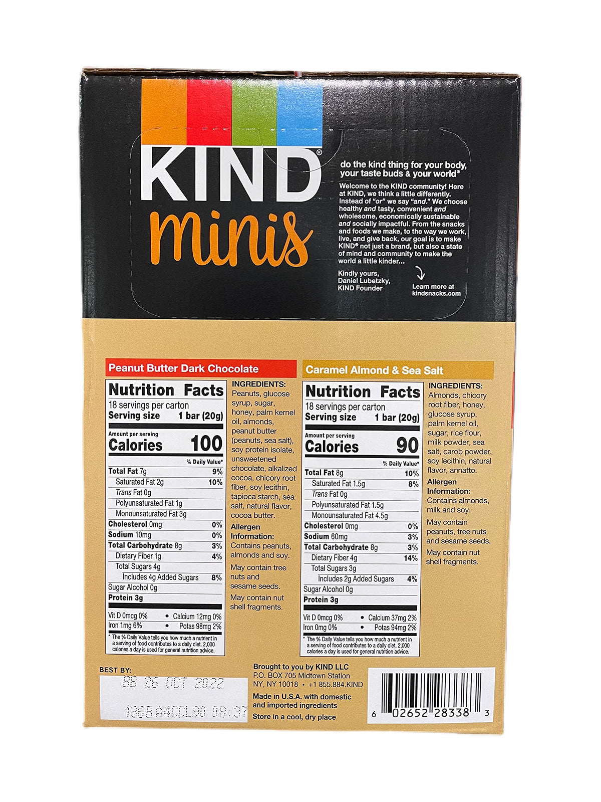 Kind Minis, 18 Peanut Butter Dark Chocolate, 18 Caramel Almond & Sea Salt, 36 Bars — additional product image 2