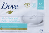 Dove Sensitive Skin - Unscented/Fragrance Free Hypo-Allergenic Beauty Bar, 3.73 oz / 106 g x 16 Pack — additional product