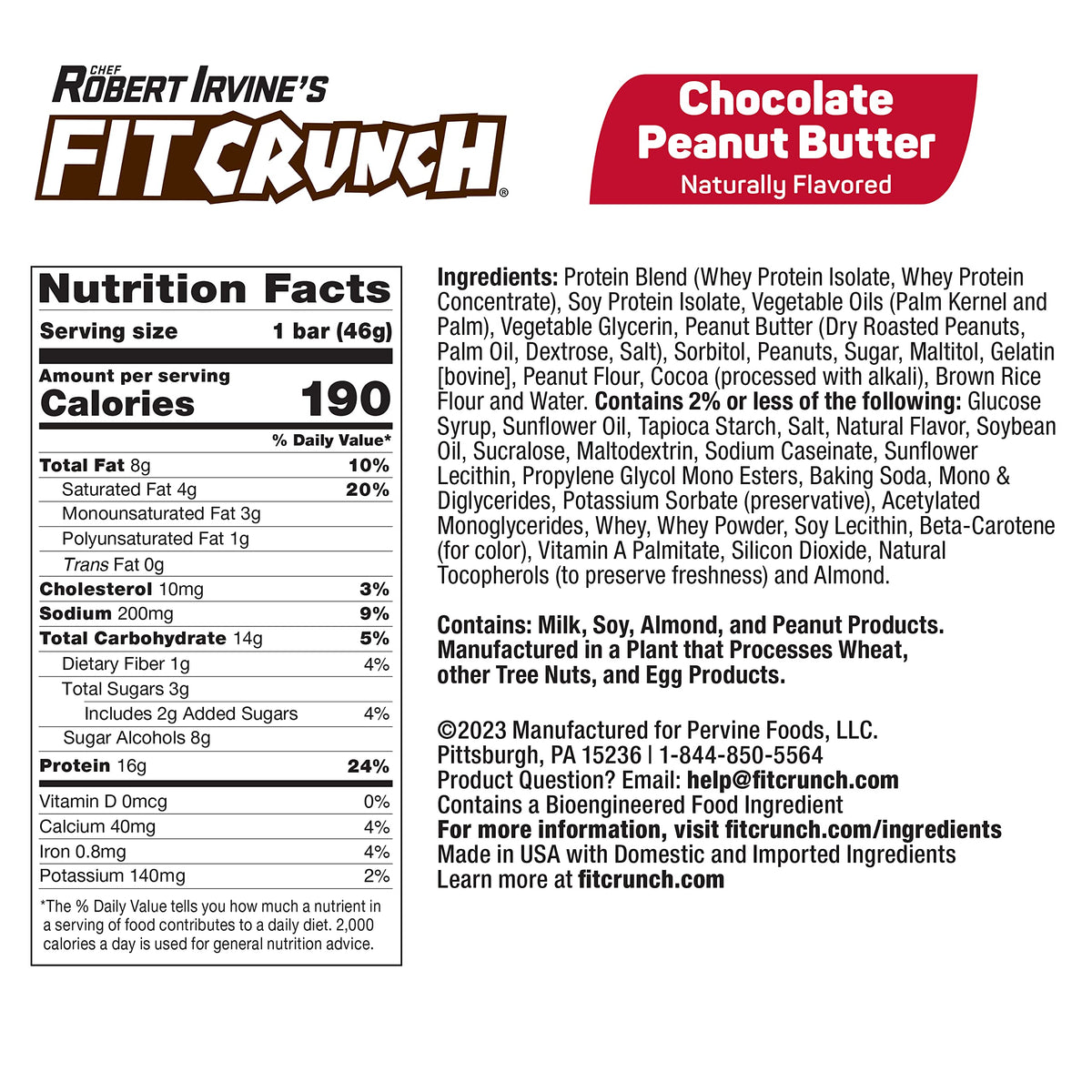 FITCRUNCH Snack Size Protein Bars, Designed by Robert Irvine, 6-Layer Baked Bar, 3g of Sugar, Gluten Free & Soft Cake Core