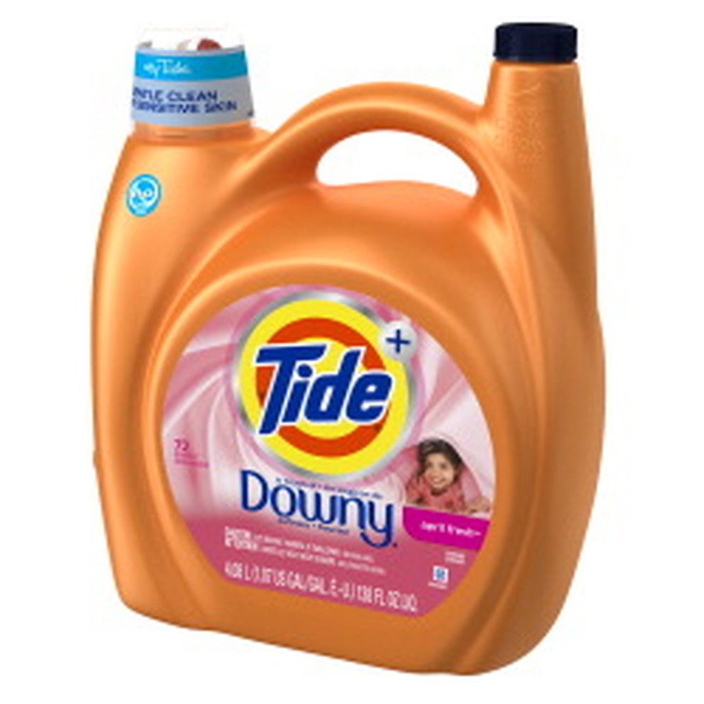 Tide Liquid Laundry Detergent with a Touch Downy 89 Loads, April Fresh, 138 Fl Oz