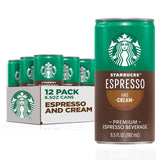 Starbucks Espresso & Cream, 6.5 Fl Oz Cans (Pack of 12)