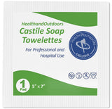 HAO Castile Soap Cleansing Moist Towelettes (125 Count) Individually Wrapped Refreshing Scented Wipes Wet Napkins