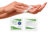 HAO Castile Soap Cleansing Moist Towelettes (125 Count) Individually Wrapped Refreshing Scented Wipes Wet Napkins