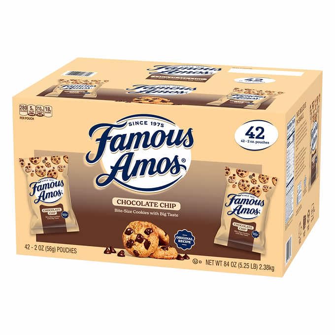 Asherpro Famousamos Chocolate Chip Cookies, Famous Cookies, Chocolate Chips Cookies, Famous Cookies Individual Packs,2 oz.