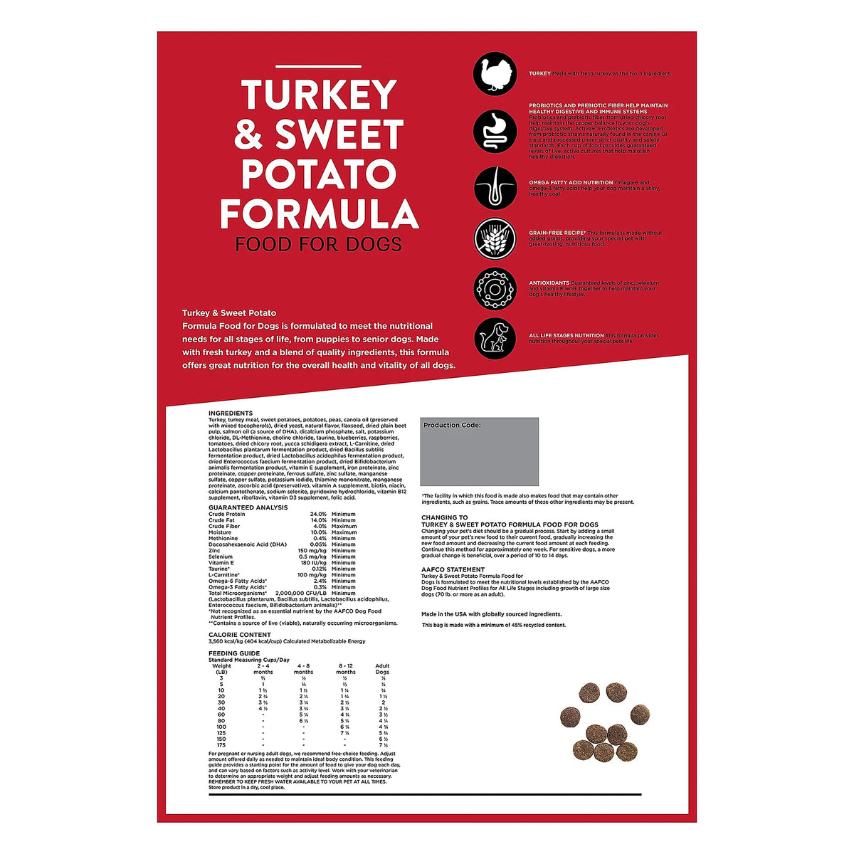 HEALTH & OUTDOORS Domain Dry Dog Food, Turkey and Sweet Potato, 25 Lbs — additional product image 3