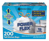 Member's Mark Power Flex Tall Kitchen Drawstring Bags, 200 Count — additional product image 4