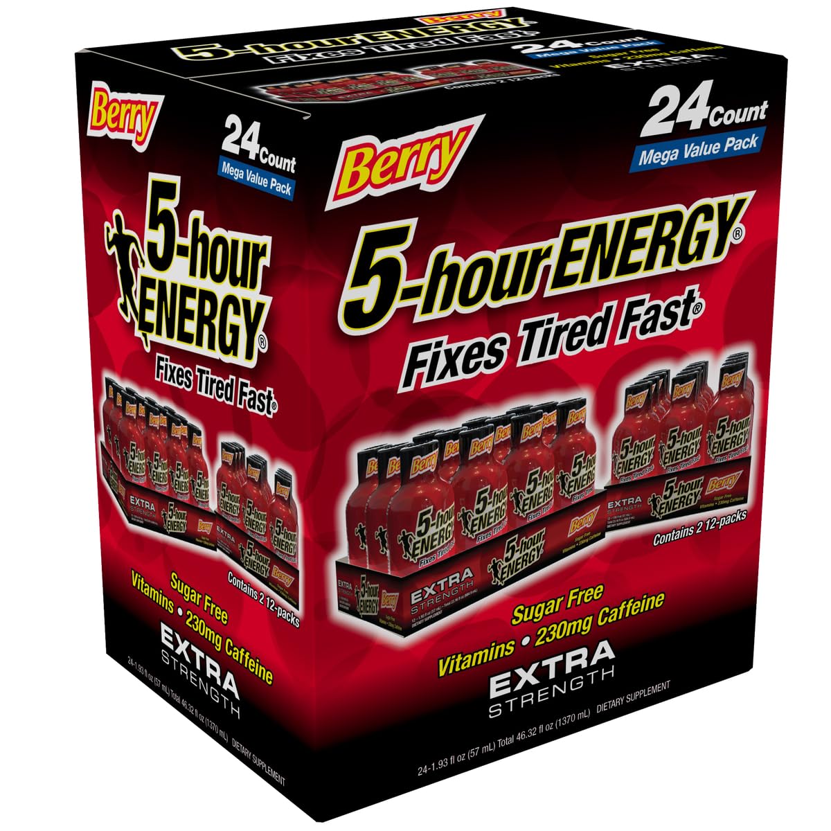 5-Hour Energy, Extra Strength, Berry Energy Shots 24 CT, 1.93 fl oz Energy Drink — additional product image 2