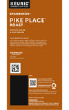 Starbucks Coffee K-Cup Pods, Pike Place Roast, Medium Roast Coffee, Notes of Cocoa & Rich Praline, Keurig Genuine K-Cup Pods
