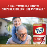 Move Free Ultra Triple Action Joint Support Supplement - Type II Collagen Boron & Hyaluronic Acid - Supports Joint Comfort