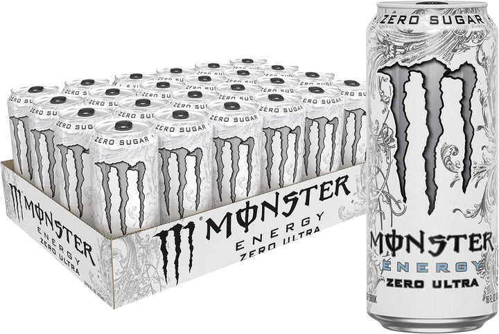 Monster Energy Zero Ultra, Sugar Free Energy Drink, 16 Ounce