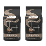 Lavazza Espresso Whole Bean Coffee, Medium Roast, 100% Arabica, 2.2 lb Bag (Pack of 2)