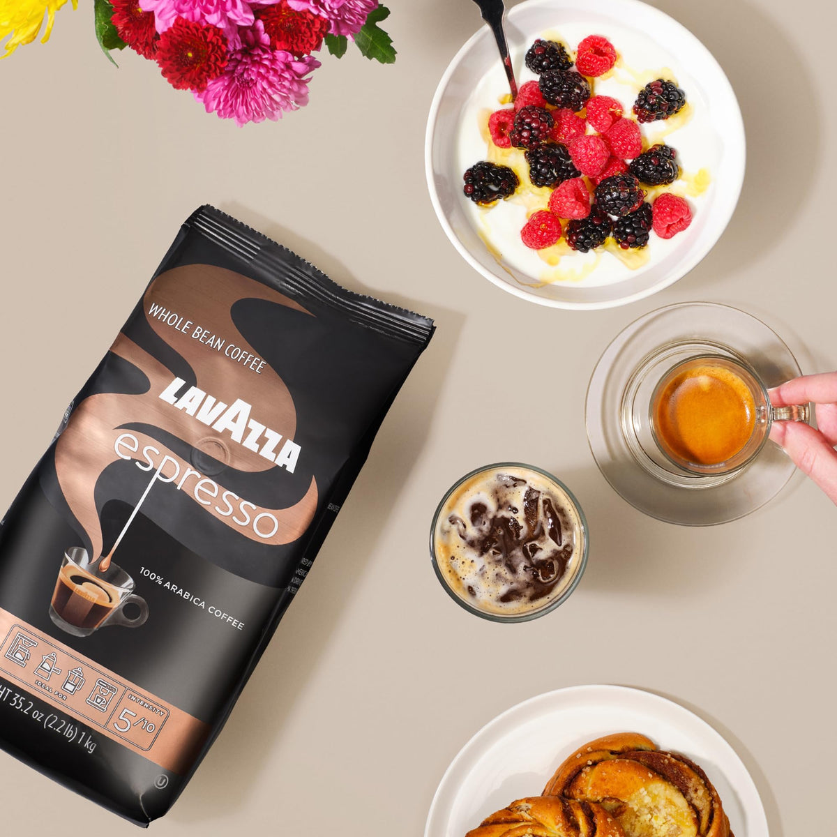 Lavazza Espresso Whole Bean Coffee, Medium Roast, 100% Arabica, 2.2 lb Bag (Pack of 2) — additional product image 7