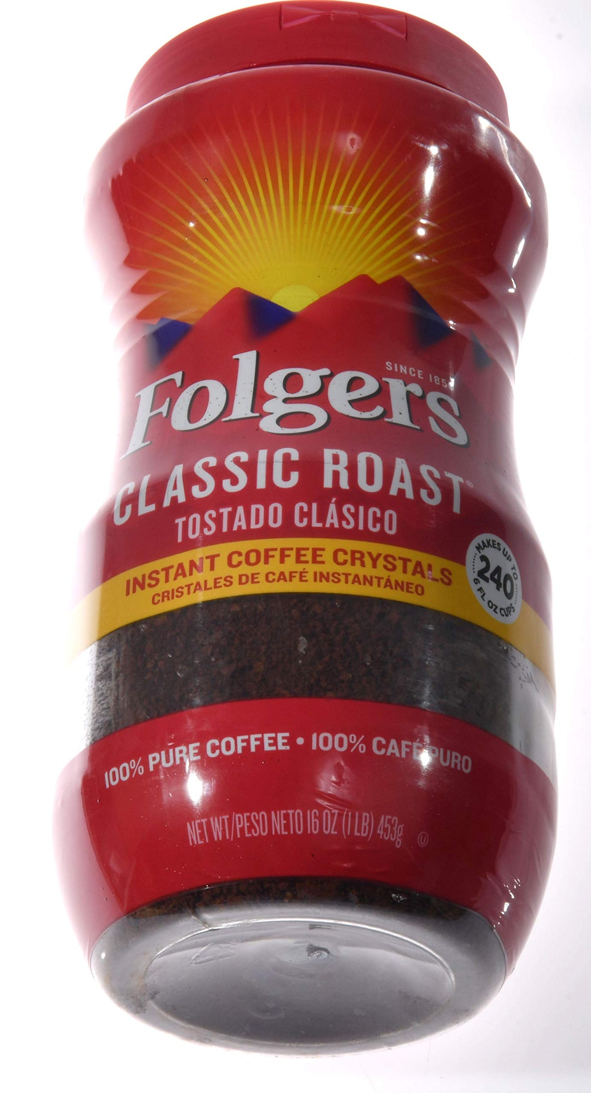 Folgers Coffee Classic Roast 100% Pure Instant 16oz (Pack of 2) — additional product image 3