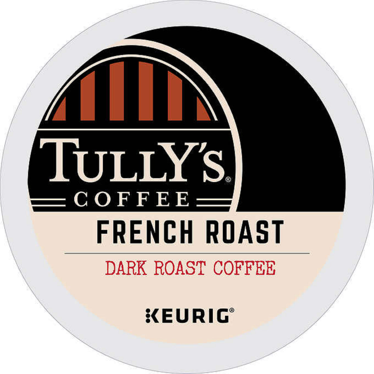Tully's French Roast Extra Bold Coffee, Dark, Keurig K-Cup Pods, 100 ct