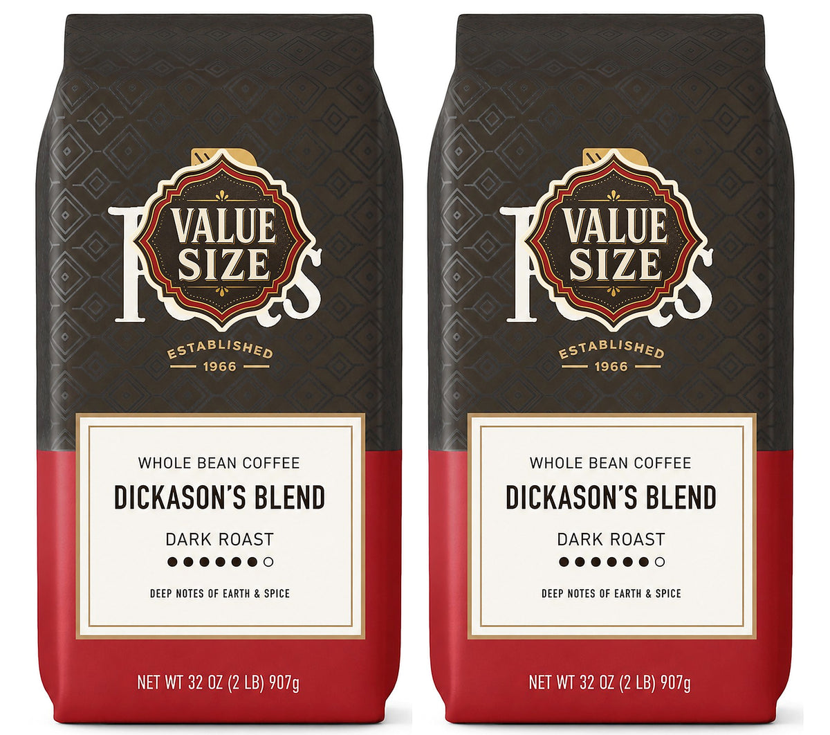 Peet's Coffee Major Dickason's Blend Whole Bean Coffee, Dark Roast, 2 lbs