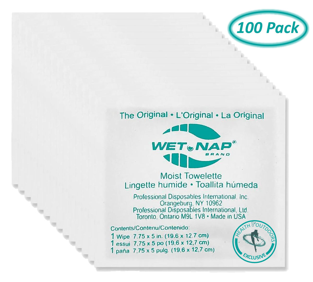 HealthandOutdoors Moist Towelettes 100CT