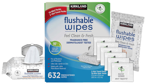 Kirkland Signature Flushable Wipes W/ Moist Towelettes
