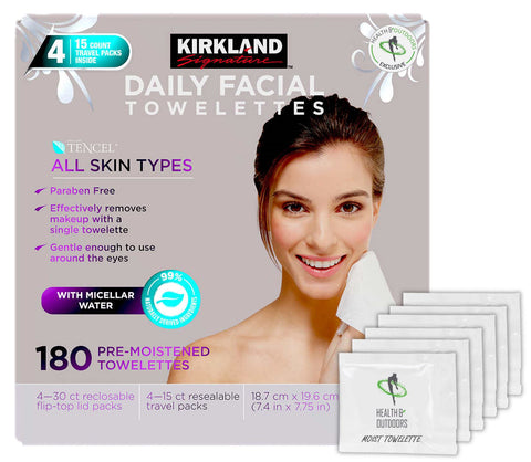 Kirkland Signature Daily Facial Cleansing Towelettes W/ Moist Towelettes