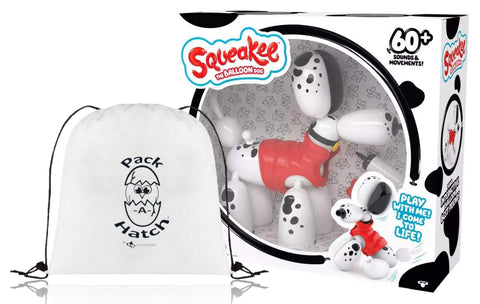 Squeakee Spotty The Dalmatian Balloon Dog W/ Bonus Pack-A-Hatch