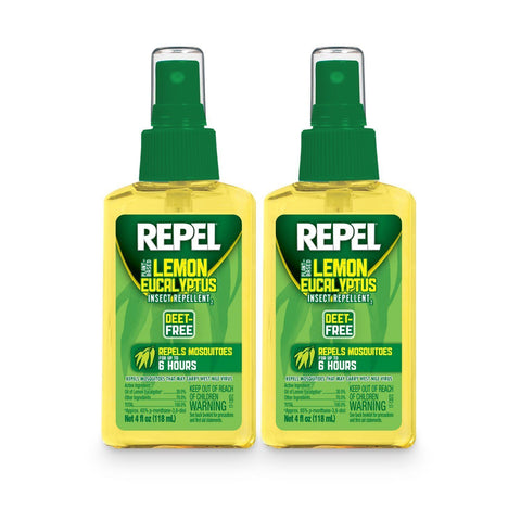 REPEL Lemon Eucalyptus Natural Insect Mosquito Repellent 4oz (2 PACK)