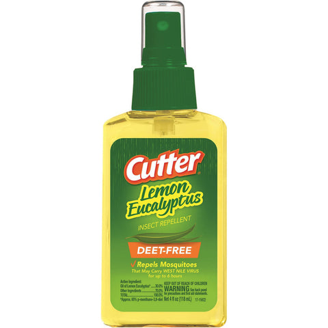 Cutter Lemon Eucalyptus Insect & Mosquito Repellent 4oz, DEET-FREE Family