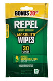 REPEL Sportsmen 30% DEET Mosquito Repellent Wipes, 20ct (40-Total)