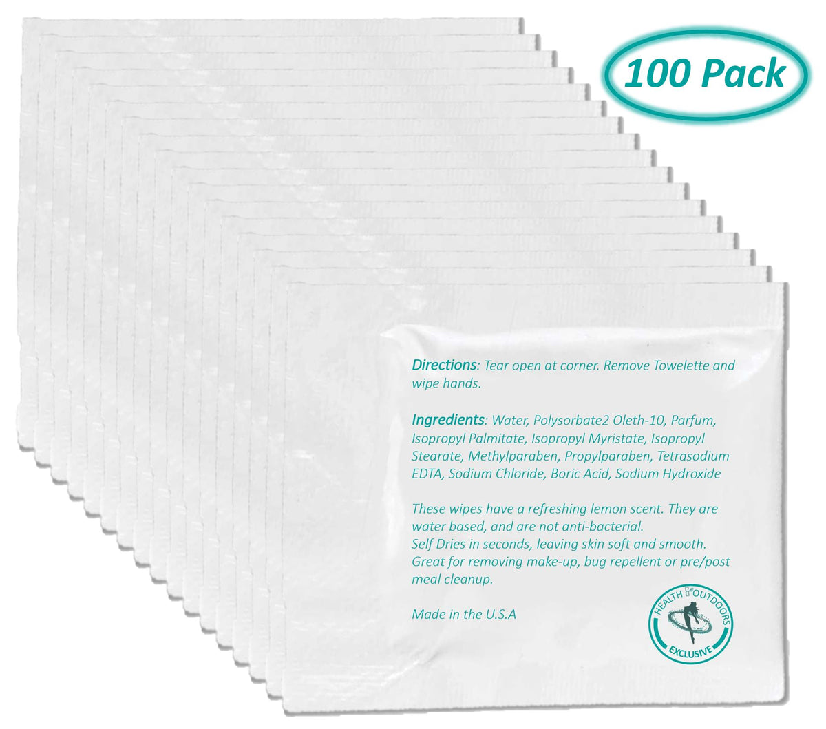 HealthandOutdoors Moist Towelettes 100CT