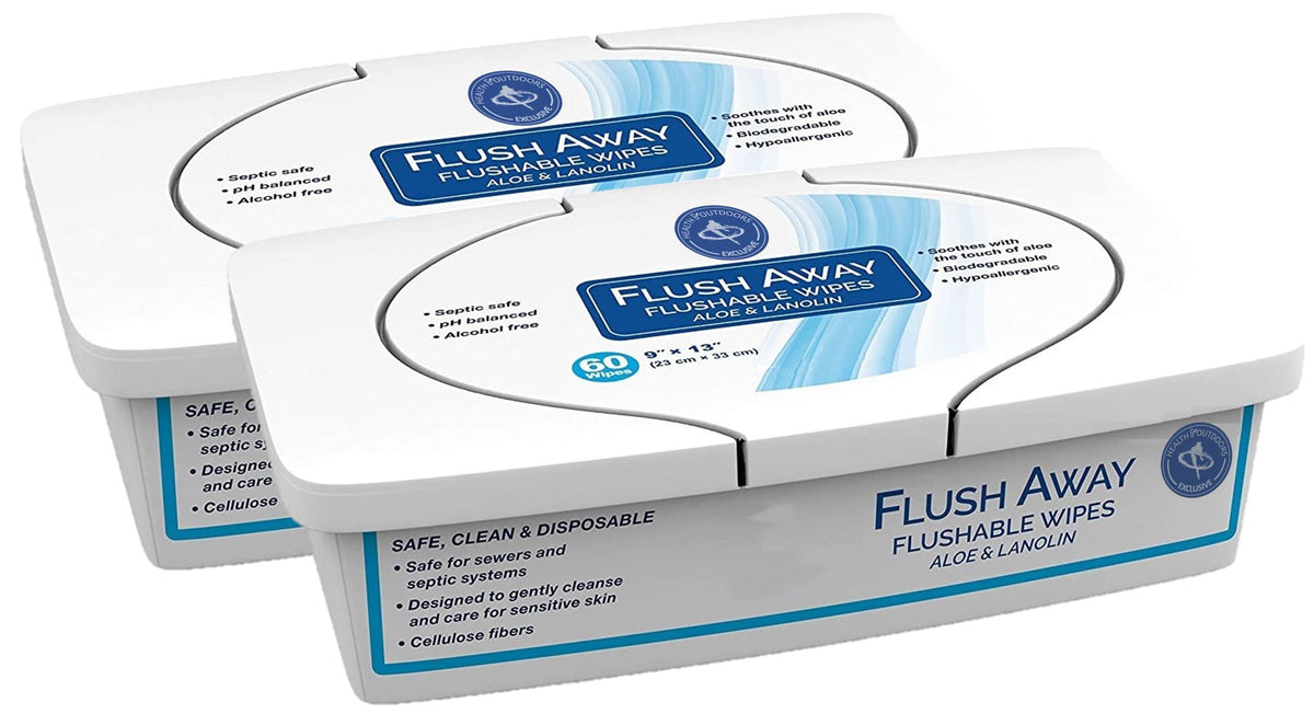 FlushAway Flushable Wipes 60 Count Tub