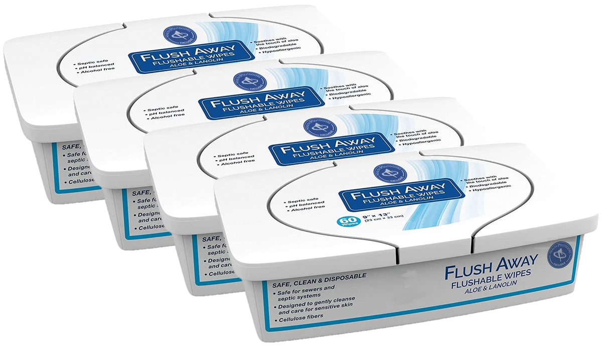 FlushAway Flushable Wipes 60 Count Tub