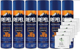 Repel Permethrin Clothing & Gear Repellent, Mosquito and Tick Defense Treatment 6.5oz (Multi Packs) + Bonus Towelettes