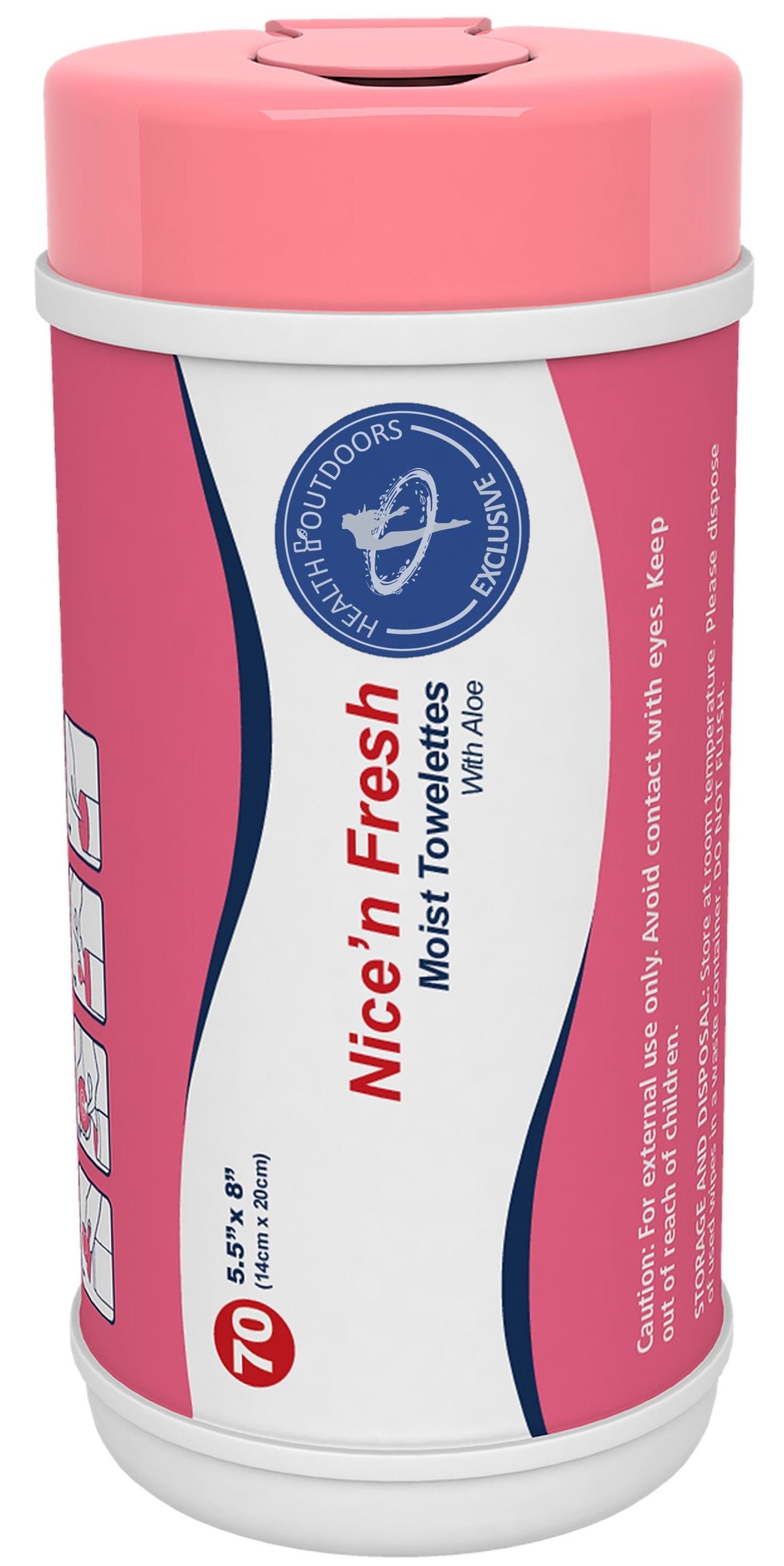 Nice 'N Fresh Moist Towelettes With Aloe (70 Count Canister)