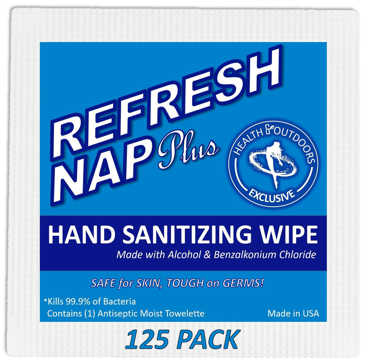 Refresh Nap Moist Towelettes Alcohol and BZK based Wipes