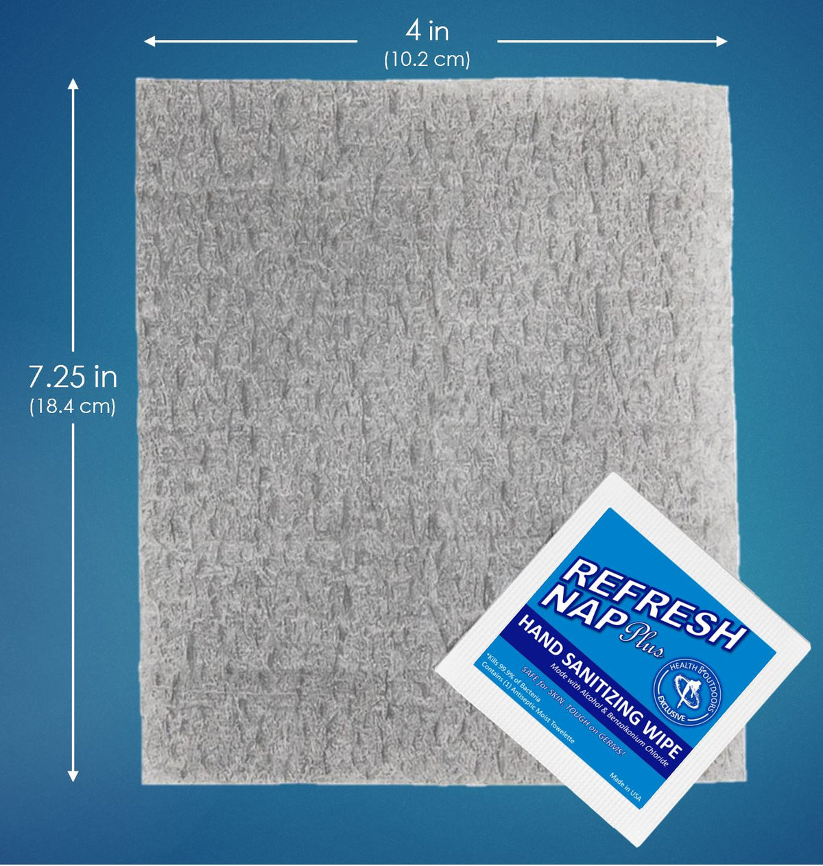 Refresh Nap Moist Towelettes Alcohol and BZK based Wipes