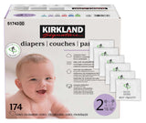 Kirkland Signature Diapers, Sizes 1-6 | Soft, Breathable Outer Cover, Absorbent, Plant-Based Materials with Bonus HealthandOutdoors Moist Towelettes