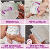 Member's Mark Premium Baby Diapers with HealthandOutdoors Moist Towelettes (Size 5 - 168 Count)
