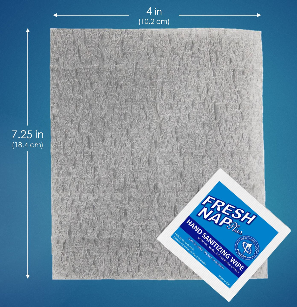 Fresh Nap BZK Antiseptic Wipes with Alcohol (125 Count)