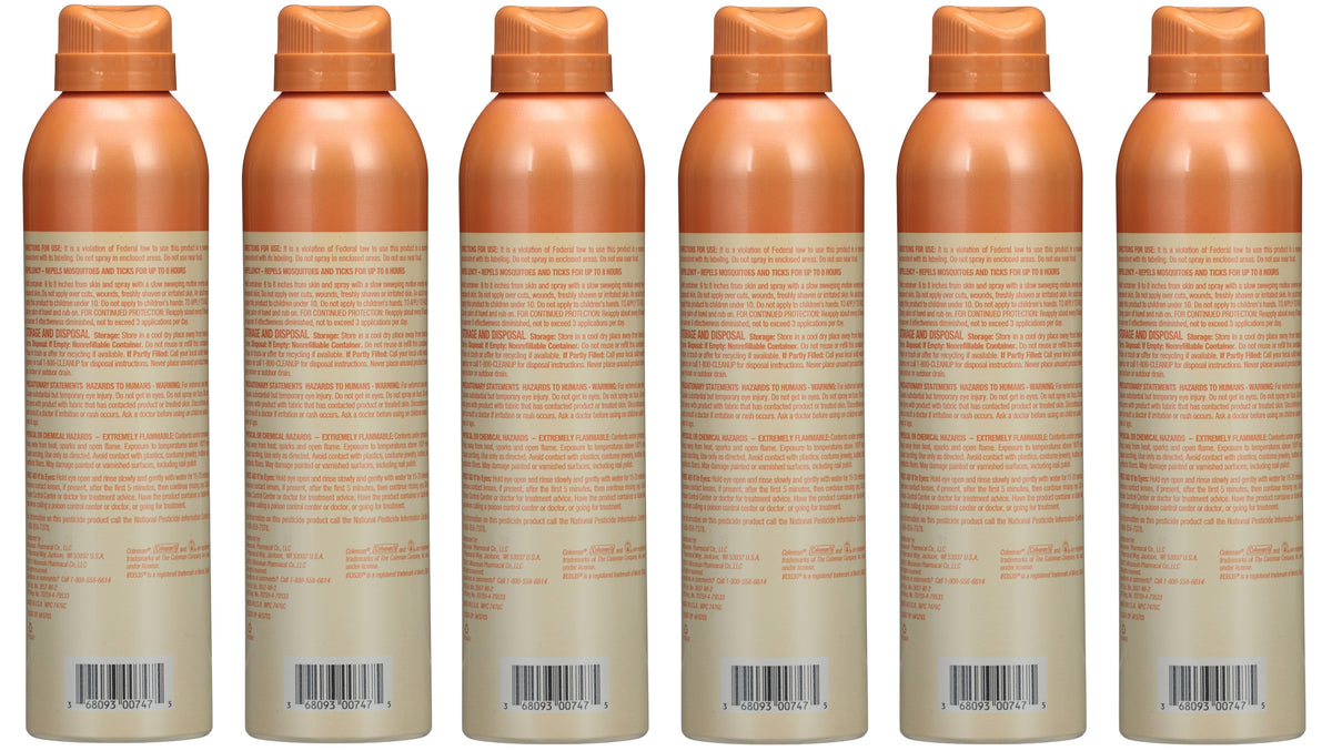 Coleman SkinSmart Insect Repellent 6oz W/ HAO Wipes (6 Cans)